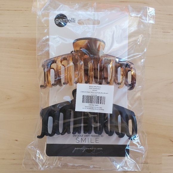 Gemelli Jenna Clip Set - Black and Tortoise - Picture 6 of 6